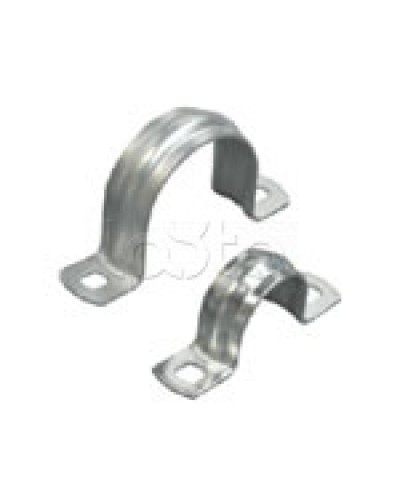 Скоба оцинкованная с двумя отверстиями для трубы D60-63 мм, м.о.8,5-6,0мм (1уп=50шт) Экопласт (43660P) в Сочи Держатели, клипсы, скобы Pintop.ru