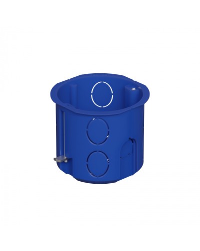 Коробка установочная для г/к D68x62мм с металл. лапками, межцентр 71мм, цвет синий IP20 Экопласт (44665) в Сочи Распределительные коробки Pintop.ru