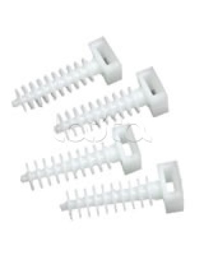 Держатель хомутов для установки в отверстиях D8 мм 37х13 мм Экопласт 47214 в Сочи Крепеж: Дюбели, шурупы, саморезы Pintop.ru