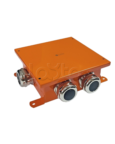 SMB120 Коробка металлическая, огн. E-110,о/п 120х120х60, 4 метал. гермоввода, IP66, 9P, (1,5-6 мм2), цвет оранж. Экопласт (56254) в Сочи Распределительные коробки Pintop.ru