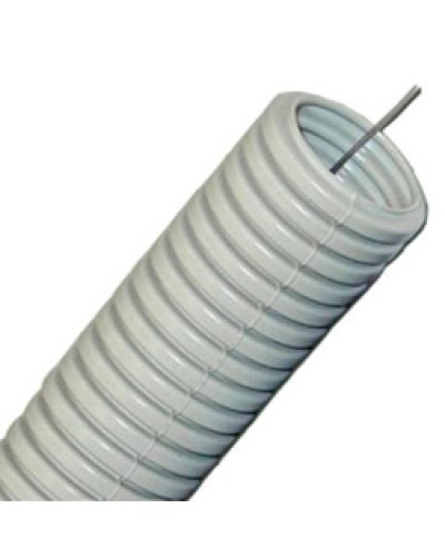 Труба гофрированная HFFRLS тяжелая диам 16 мм, с зондом, без галогена, низкое дымовыделение, трудногорючая Экопласт 61116HFFRLS в Сочи Труба (ОКЛ) Экопласт Pintop.ru