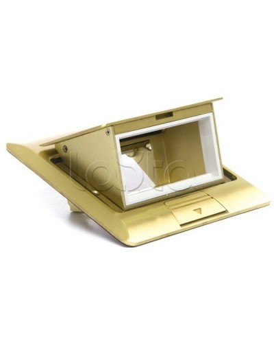 Люк в пол на 2 модуля (45х45мм), латунь Экопласт 70020 в Сочи Системы лючков и колонн Pintop.ru