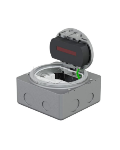 LUK/1,5AL66 Люк в пол на 1,5 поста (45х45мм), с суппортом и коробкой, сталь IP66 (70031) в Сочи Системы лючков и колонн Pintop.ru