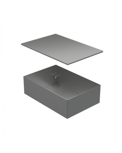 BOX/6-8 Металлическая коробка с крышкой для заливки в пол 249,6х167,6х75мм Экопласт (70161) в Сочи Распределительные коробки Pintop.ru