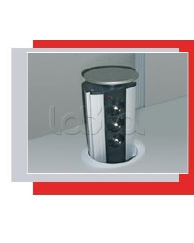 Блок розеточный настольный, 3 розетки (45х45мм) Экопласт 70303 в Сочи Блоки розеток Pintop.ru