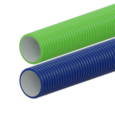 Вентиляционная труба гибкая двустенная для воздуховода (ПНД), антистатическая и антибактериальная D110мм, цвет фиолетовый (1шт=50м) Экопласт (803110VT)