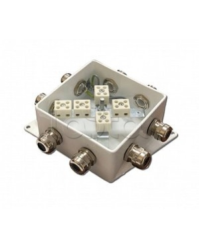 Коробка монтажная огнестойкая Гефест КМ-О (10к*10,0)-IP66-120х120, четыре ввода в Сочи Распределительные коробки Pintop.ru