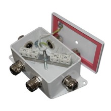 Коробка монтажная огнестойкая Гефест КМ-О (6к*10,0)-IP66-d, шесть вводов 120х80х68