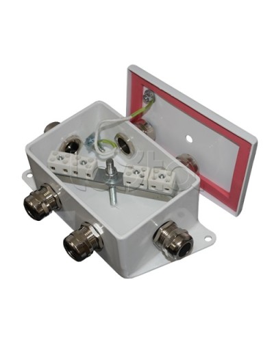 Коробка монтажная огнестойкая Гефест КМ-О (8к*6,0)-IP66-d, четыре ввода 120х80х68 в Сочи Распределительные коробки Pintop.ru