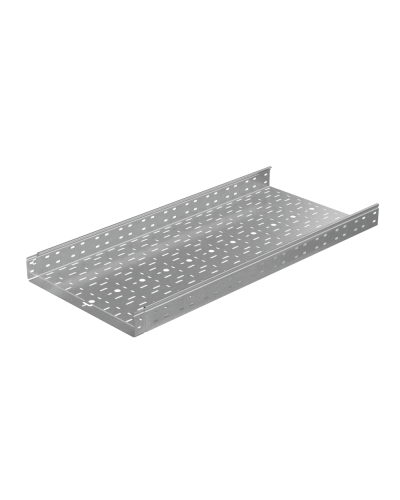 Лоток перфорированный 80х500х1,5 L2500 мм Быстрый монтаж ПЛЮС INOX304 КМ-Профиль (LPplus80-500-1.5-2500 INOX304) в Сочи Кабельные лотки Pintop.ru