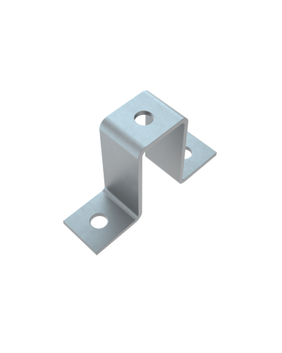 Прямоугольная скоба для двойного страт-профиля 41х82 мм КМ-Профиль (PS41-82) в Сочи Держатели, клипсы, скобы Pintop.ru