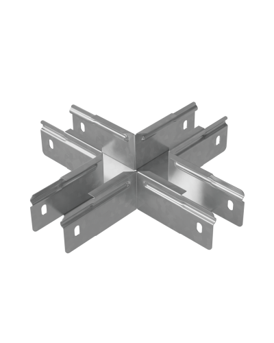 Х-разветвитель прямой 50х50 мм ПЛЮС HD КМ-профиль (PXDplus50-50 HD) в Сочи Аксессуары для лотков Pintop.ru