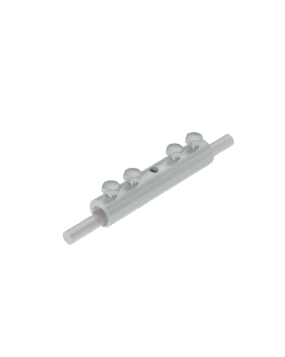 Четырехболтовой сквозной соединитель прутка Ø 5-10 мм CU КМ-Профиль (4SS-D5-10 CU) в Сочи Крепеж Pintop.ru