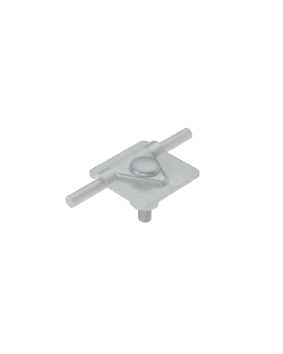 Универсальный соединитель для прутка Ø 5-10 мм с 1 пластиной 40х40 мм TD КМ-Профиль (USM-D5-10 TD) в Сочи Аксессуары для лотков Pintop.ru