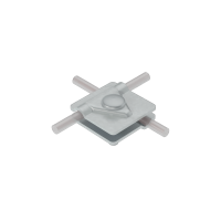 Универсальный соединитель для прутка Ø 5-10 мм с 2 пластинами 40х40 мм HD КМ-Профиль (2USM-D5-10 HD)