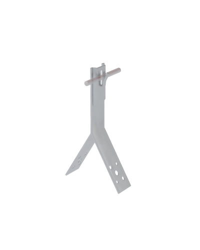 Коньковый держатель зажимной для прутка Ø 5-8 мм H80 мм CU КМ-Профиль (KDZ-H80-D5-8 CU) в Сочи Монтажные материалы Pintop.ru