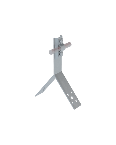 Коньковый держатель болтовой для прутка Ø 5-10 мм H80 мм CU КМ-Профиль (KDB-H80-D5-10 CU) в Сочи Монтажные материалы Pintop.ru