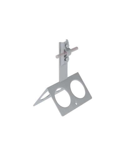 Коньковый держатель болтовой с широким основанием для прутка Ø 5-10 мм H100 мм INOX304 КМ-Профиль (BKDB-H100-D5-10 INOX304) в Сочи Монтажные материалы Pintop.ru