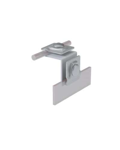 Фальцевый держатель H50 мм для прутка Ø 5-10 мм CU КМ-Профиль (FD-H50-D5-10 CU) в Сочи Монтажные материалы Pintop.ru