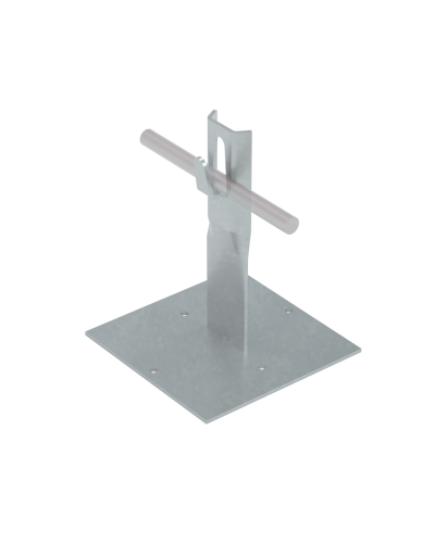 Приклееваемый держатель зажимной для прутка Ø 5-8 мм H150 мм CU КМ-Профиль (PDZ-H150-D5-8 CU) в Сочи Монтажные материалы Pintop.ru