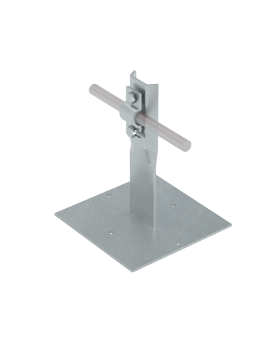 Приклееваемый держатель болтовой для прутка Ø 5-10 мм H150 мм INOX304 КМ-Профиль (PDB-H150-D5-10 INOX304) в Сочи Монтажные материалы Pintop.ru