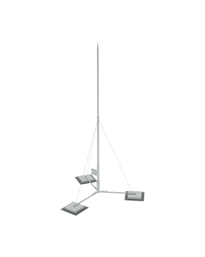 Вольностоящая молниеприемная мачта составная H12,1 м разборное основание HD КМ-Профиль (RTVMR-H12.1 HD) в Сочи Монтажные материалы Pintop.ru