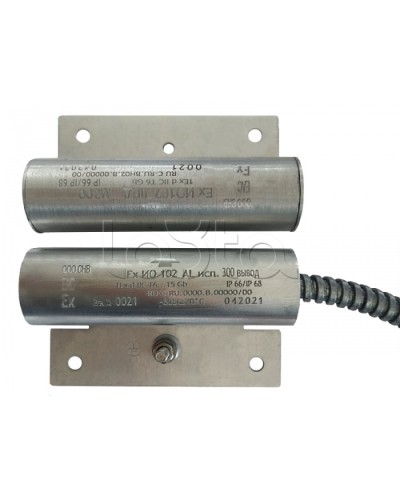 Извещатель охранный точечный магнитоконтактный взрывозащищённый Магнито-контакт Ех ИО102 Al исп.300 вывод с магнитом М-100 1Ex d IIC T6 Gb (кабель 3х0,75) в Сочи Извещатели охранные (Ex) Pintop.ru