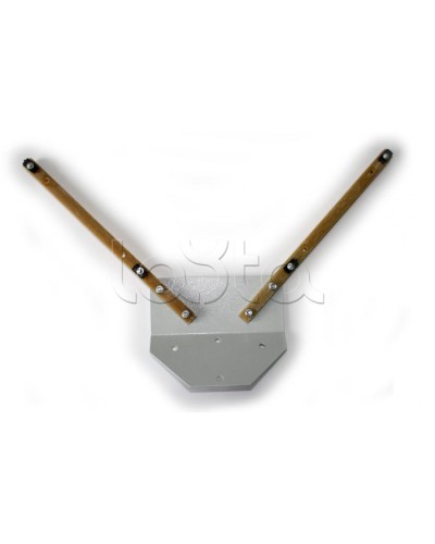 Узел с двумя стеклопластиковыми консолями для крепления двух блоковна плоскость заграждения, стены зданияили на другие электропроводные предметы Омега-микродизайн УКБ-22 в Сочи Кронштейны и планки для извещателей Pintop.ru