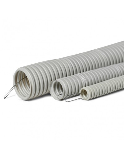 Труба гофр. тяжелая самозатух. ТГТ СЗПВХ 16 мм с зондом (100 м) ПожТехКабель в Сочи Труба гофрированная Pintop.ru