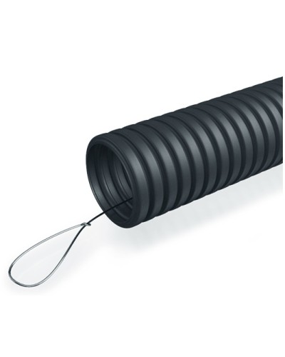 Труба гофрированная ПНД 25 мм с зондом ПожТехКабель (50 м) в Сочи Труба гофрированная Pintop.ru