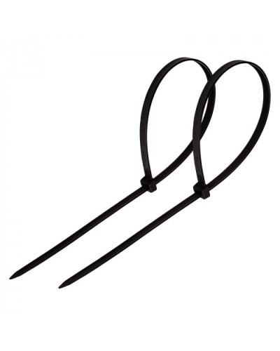 Стяжка нейлоновая неоткрывающаяся, безгалогенная (halogen free) 300x3.6мм, черная (100 шт) в Сочи Стяжки-хомуты Pintop.ru