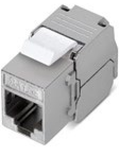 Вставка Keystone Jack RJ-45(8P8C), категория 6, 110 IDC, угол заделки 180 градусов, без инструмента (Toolless), экранированная, белая в Сочи Модули Keystone Pintop.ru