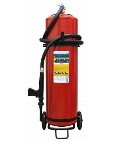 Огнетушитель ПОЖТЕХНИКА ОВП-80(з) МИГ летний (ФторПАВ) на съемн.тележке с перекр. стволом (баллон 100 л, ОТВ 80 л) в Сочи Огнетушители Pintop.ru