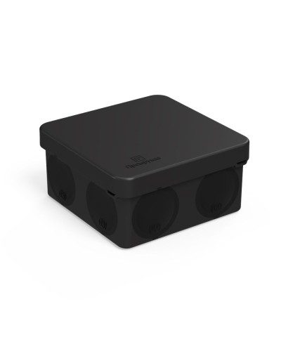 Коробка распред. 60-0210-9005м двухкомп. безгалогенная (HF) черная 80х80х40 (8шт/уп) Промрукав (60-0210-9005м) в Сочи Распределительные коробки Pintop.ru