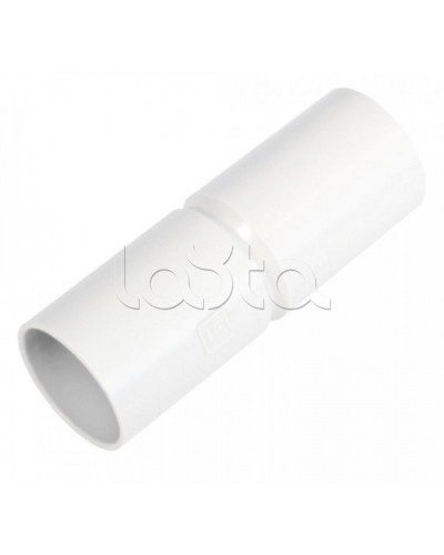 Патрубок-муфта белая д25 (40шт/480шт уп/кор) Промрукав (PR.01725б) в Сочи Повороты, муфты, тройники Pintop.ru
