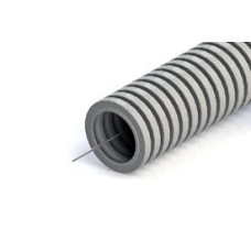 Труба гофрированная ПНД лёгкая 350 Н безгалогенная (HF) стойкая к ультрафиолету серая с/з д40 (15м/960м уп/пал) Промрукав PR02.0133