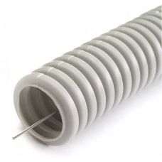 Труба гофрированная ПНД лёгкая 350 Н безгалогенная (HF) стойкая к ультрафиолету серая с/з д63 (15м/360м уп/пал) Промрукав (PR02.0135)
