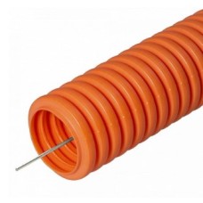 Труба гофрированная ПНД тяжёлая 750 Н безгалогенная (HF) оранжевая с/з д16 (100м/5500м уп/пал) Промрукав (PR.021641о)