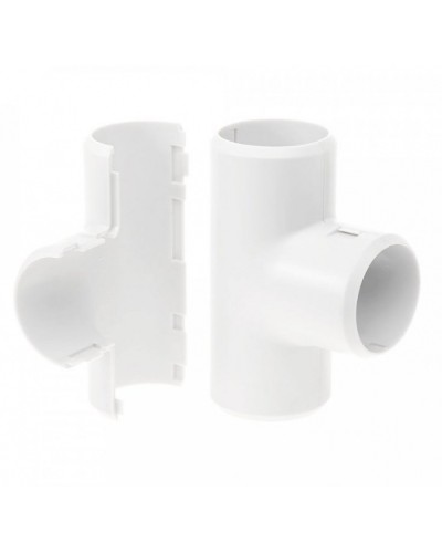 Тройник разборный белый д25 (30шт/300шт уп/кор) Промрукав (PR.07325б) в Сочи Повороты, муфты, тройники Pintop.ru