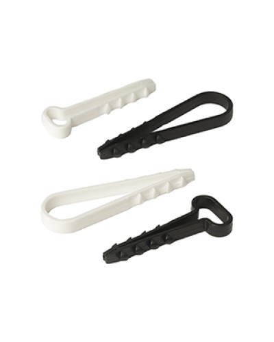 Дюбель-хомут для плоского кабеля 6-14 мм белый (10шт) Промрукав (PR08.6965) в Сочи Крепеж: Дюбели, шурупы, саморезы Pintop.ru