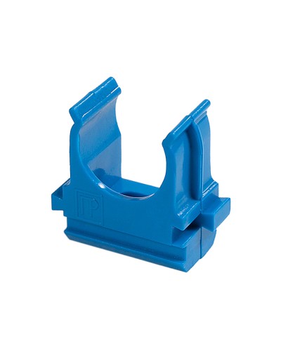 Крепёж-клипса для труб АБС-пластик синяя д25 в малой упаковке (10шт/500шт уп/кор) Промрукав (PR13.0062) в Сочи Держатели, клипсы, скобы Pintop.ru