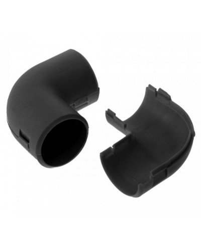 Соединитель угловой разборный черный д16 (5шт/700шт уп/кор) Промрукав (PR13.0173) в Сочи Повороты, муфты, тройники Pintop.ru