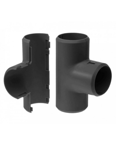 Тройник разборный черный д16 (5шт/500 шт уп/кор) Промрукав (PR13.0177) в Сочи Повороты, муфты, тройники Pintop.ru