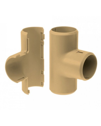 Тройник разборный сосна д32 (1шт/200шт уп/кор) Промрукав (PR13.0254) в Сочи Повороты, муфты, тройники Pintop.ru