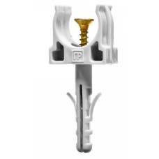 Крепеж-клипса с дюбелем и саморезом серая д16 в малой упаковке (10шт/900шт уп/кор) Промрукав (PR13.0307)