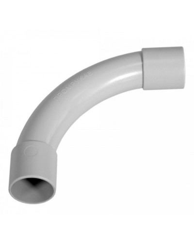 Соединитель угловой д16 безгалогенный (HF) атмосферостойкий серый (70шт/980шт уп/кор) Промрукав (PR13.0356) в Сочи Повороты, муфты, тройники Pintop.ru