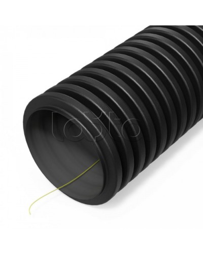Труба гофр двустенная ПНД гибкая тип 450 (SN12) ст к ультраф с/з черная d110 мм (50м/уп) Промрукав (PR15.0309) в Сочи Труба гофрированная Pintop.ru