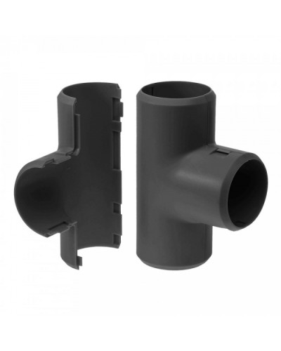 Тройник разборный черный д20 (50шт/800шт уп/кор) Промрукав (PR13.0196) в Сочи Повороты, муфты, тройники Pintop.ru