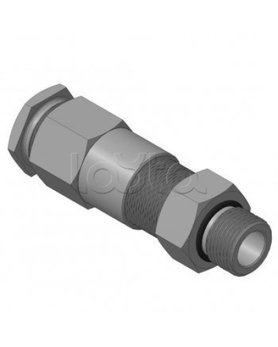 Кабельный ввод для бронированного кабеля с двойным уплотнением резьбой G1/2, внешним диаметром кабеля D=14-18 мм и проходным диаметром кабеля d=8-12 мм Спектрон КВБ-18/12-2У-М-G1/2 в Сочи Аксессуары для кабель-канала Pintop.ru