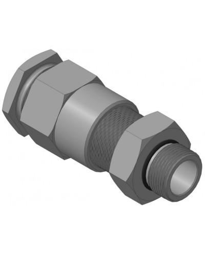 Кабельный ввод для бронированного кабеля с двойным уплотнением резьбой G3/4, внешним диаметром кабеля D=18-22 мм и проходным диаметром кабеля d=8-12 мм Спектрон КВБ-22/12-2У-М-G3/4 в Сочи Аксессуары для кабель-канала Pintop.ru